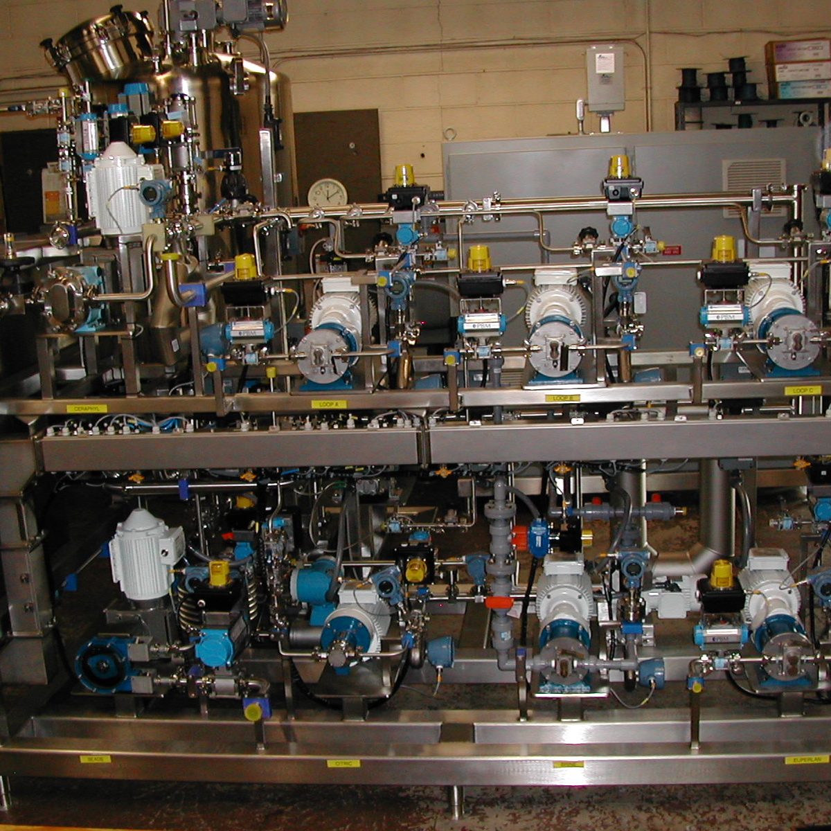 Custom sanitary process skids and modules